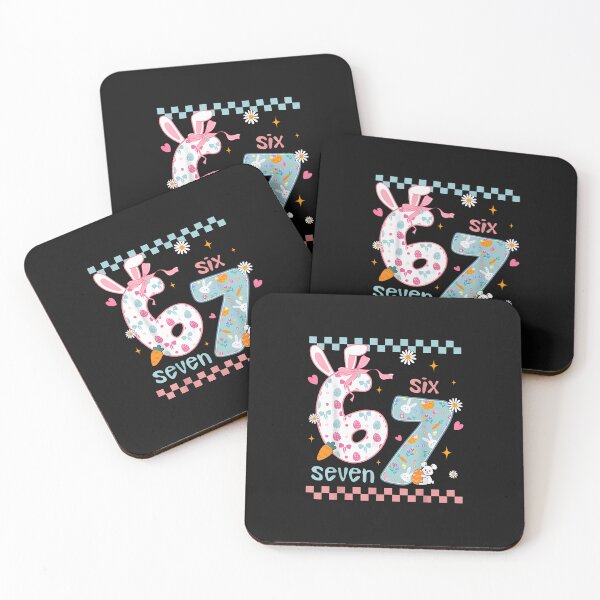 Item preview, Checkered Six Seven Bunny Rabbit Easter Day Funny 67 Meme designed and sold by Cokonatss.