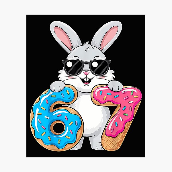Item preview, Cute 67 Rabbit Bunny Easter Day Funny Six Seven Meme designed and sold by Cokonatss.