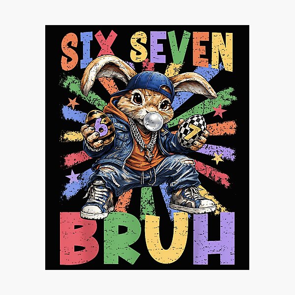 Item preview, Happy Easter Bruh 6 7 Six Seven 67 Bunny Easter Egg Boys Kid designed and sold by Cokonatss.