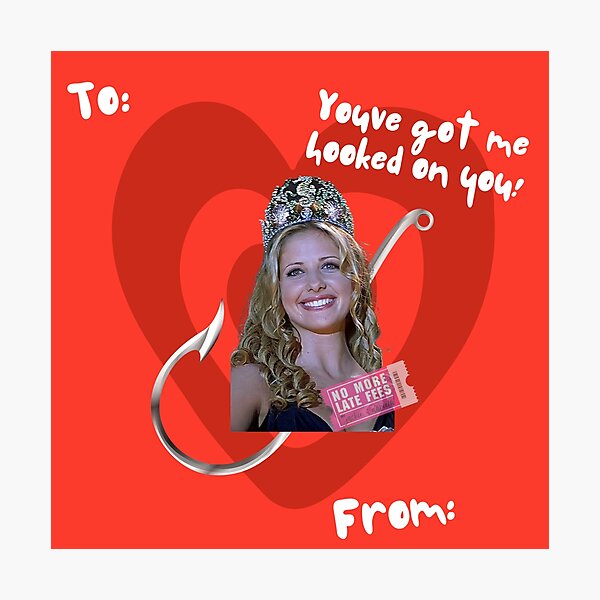 Item preview, You’ve Got Me Hooked On You Valentine Card designed and sold by NoMoreLateFees.