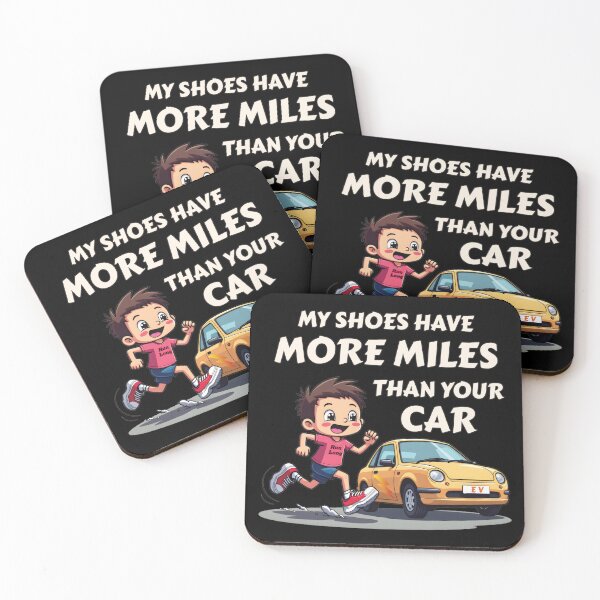Item preview, My Shoes Have More Miles Than Your Car - Funny Runner Boy designed and sold by Oaks Creations.