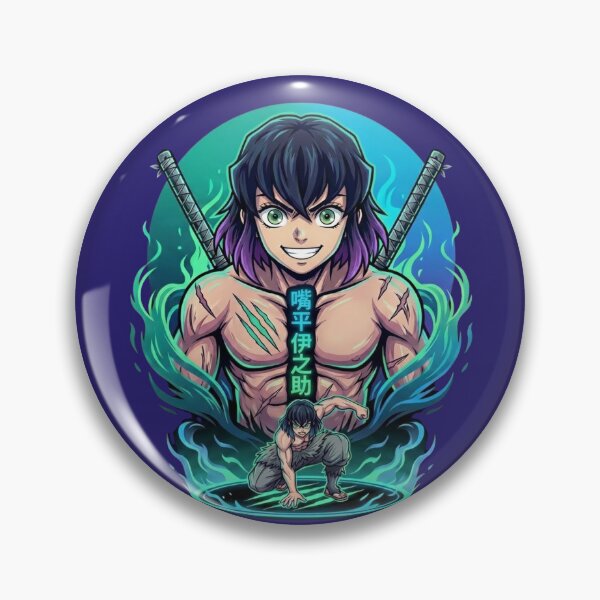 Item preview, Inosuke Hashibira Beast Breathing Neon Anime Art designed and sold by Innova_Creations.