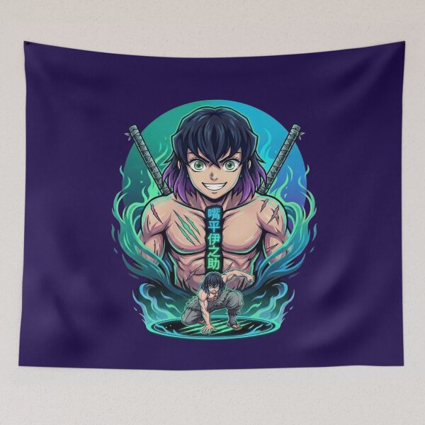 Item preview, Inosuke Hashibira Beast Breathing Neon Anime Art designed and sold by Innova_Creations.
