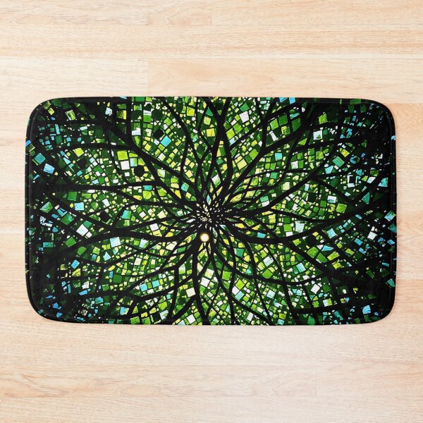 Item preview, Green and Aqua Stained Glass designed and sold by Sachie's Studio.