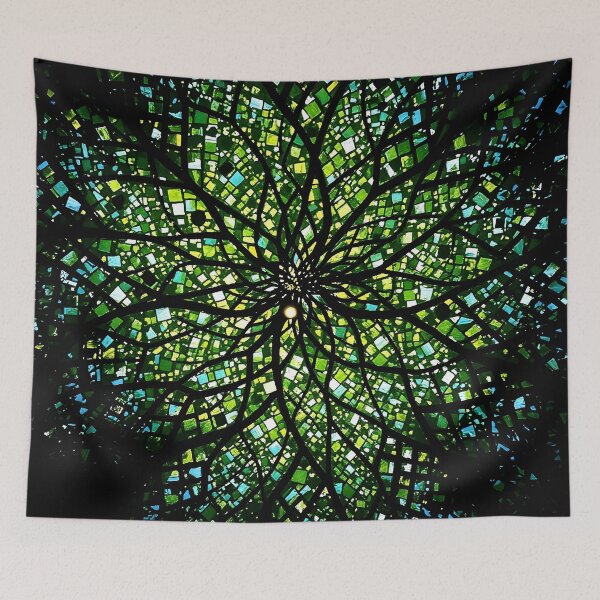 Item preview, Green and Aqua Stained Glass designed and sold by Sachie's Studio.