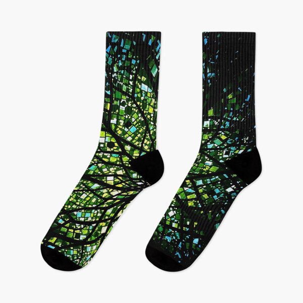 Item preview, Green and Aqua Stained Glass designed and sold by Sachie's Studio.