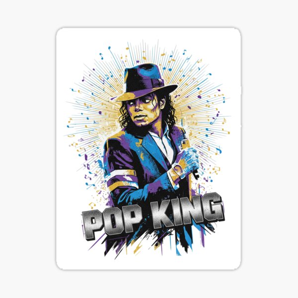 Michael Jackson King Of Pop Stickers for Sale | Redbubble
