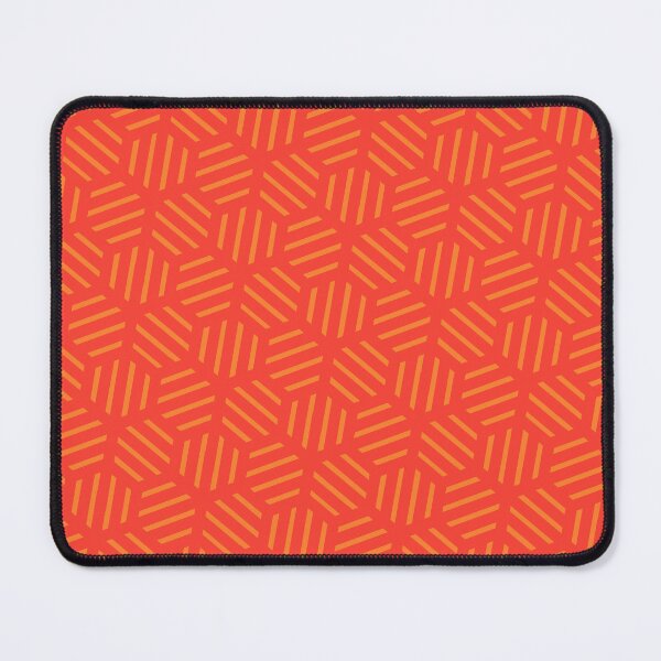 Item preview, Vibrant Orange Hex Motif - Abstract Geometric Shape Pattern - Wedding Gifts designed and sold by RoyalStarsPatts.