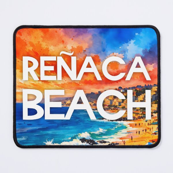 Item preview, Reñaca Beach, Viña del Mar, Chile – Watercolor Beach Poster designed and sold by Sea Gem.