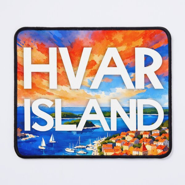 Item preview, Hvar Island, Dalmatia, Croatia – Watercolor Beach Poster designed and sold by Sea Gem.