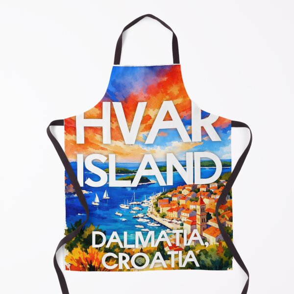 Item preview, Hvar Island, Dalmatia, Croatia – Watercolor Beach Poster designed and sold by Sea Gem.