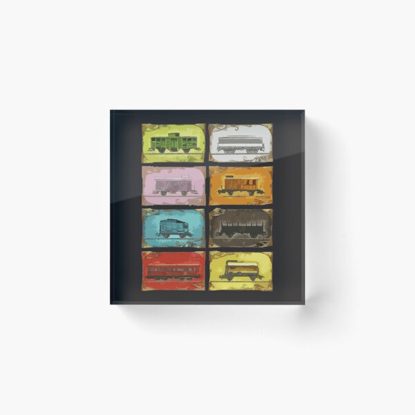 Item preview, Ticket to Ride The Trains on Black  designed and sold by RadhaWords.