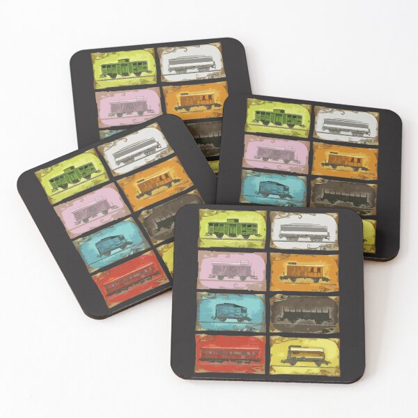Item preview, Ticket to Ride The Trains on Black  designed and sold by RadhaWords.