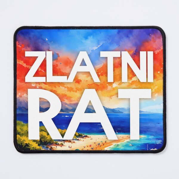 Item preview, Zlatni Rat, Brač, Croatia – Watercolor Beach Poster designed and sold by Sea Gem.