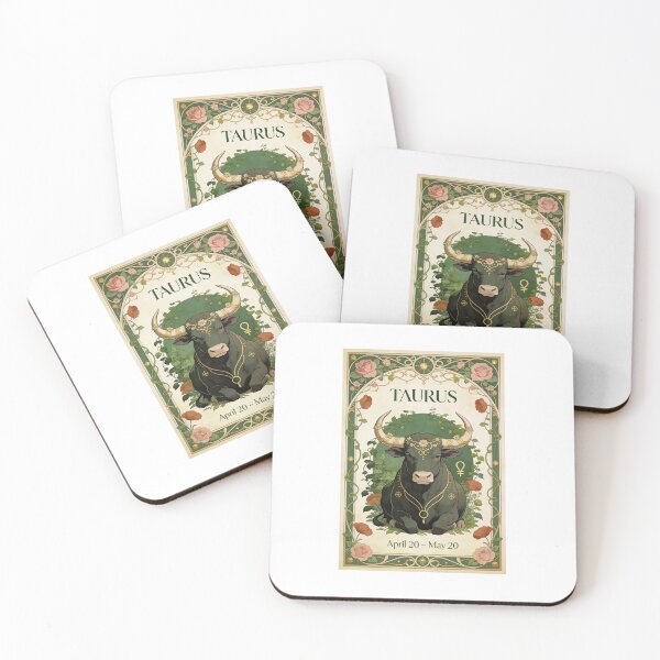 Item preview, Taurus Zodiac Art Nouveau Poster designed and sold by apixelwall.