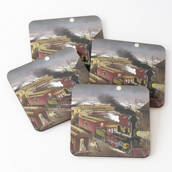 Item preview, Vintage American Railroad Art - Three Trains - Lithograph designed and sold by karwilberevivalcollection.