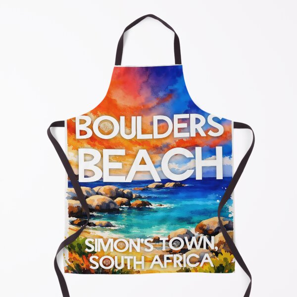 Item preview, Boulders Beach, Simon’s Town, South Africa – Watercolor Beach Poster designed and sold by Sea Gem.