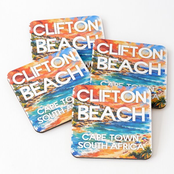 Item preview, Clifton Beach, Cape Town, South Africa – Watercolor Beach Poster designed and sold by Sea Gem.