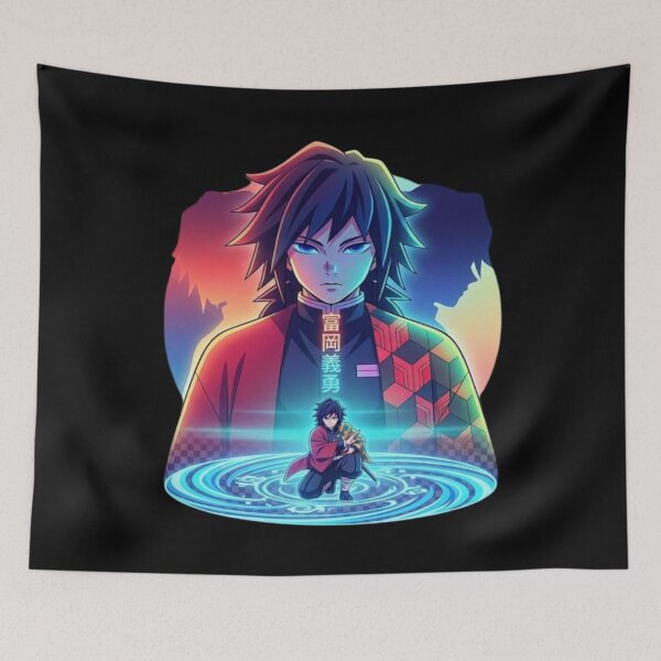 Item preview, Giyu Tomioka Water Hashira Neon Anime Art designed and sold by Innova_Creations.