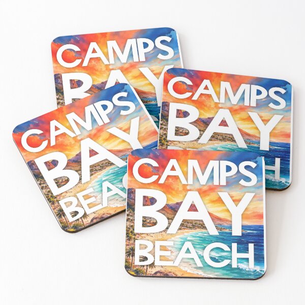 Item preview, Camps Bay Beach, Cape Town, South Africa – Watercolor Beach Poster designed and sold by Sea Gem.