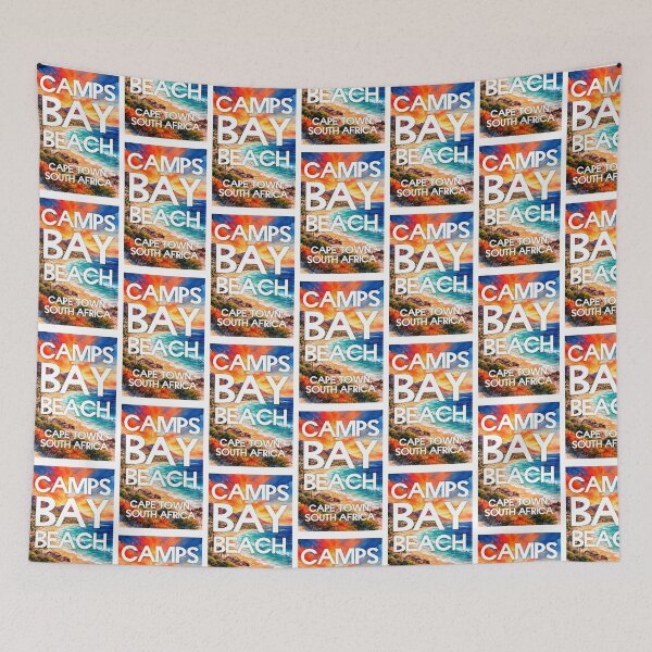Item preview, Camps Bay Beach, Cape Town, South Africa – Watercolor Beach Poster designed and sold by Sea Gem.