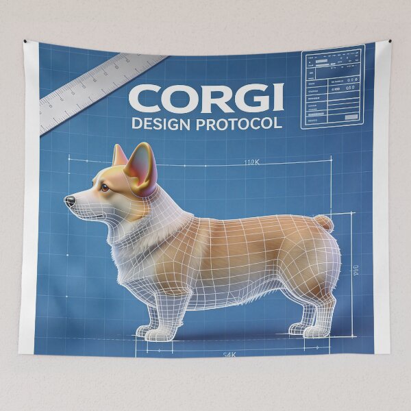 Item preview, CORGI PROTOCOL // LATERAL VIEW designed and sold by Ink & Iron Studio.