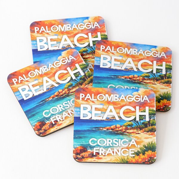 Item preview, Palombaggia Beach, Corsica, France – Watercolor Beach Poster designed and sold by Sea Gem.