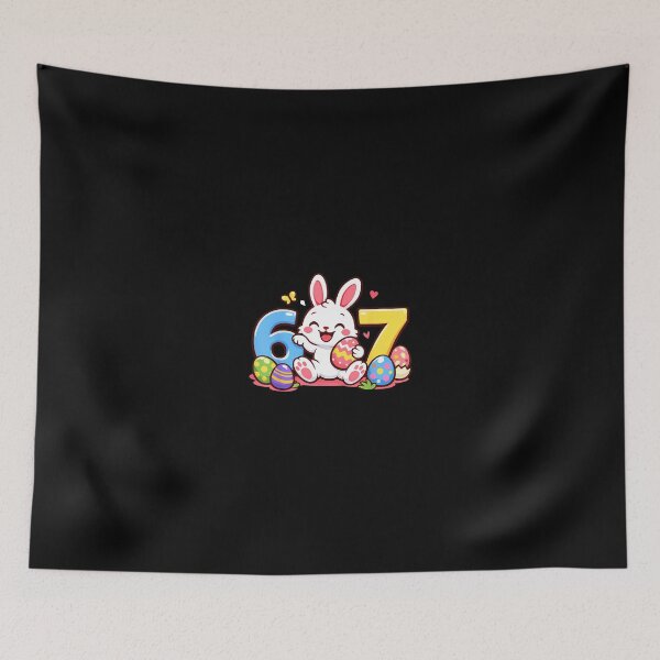 Item preview, Cute Easter Bunny Kid 67 Meme designed and sold by Desdenhoshell.