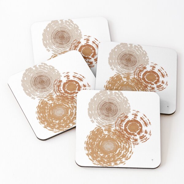 Item preview, Abstract Earthy Circles Minimalist Boho Textured Art designed and sold by ANCHOR88.