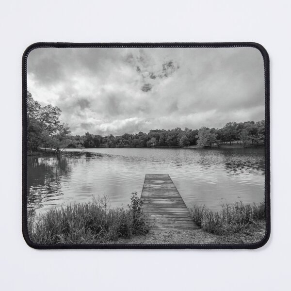 Item preview, Lake Charles State Park Arkansas Black and White Landscape designed and sold by Blossom-Breeze.