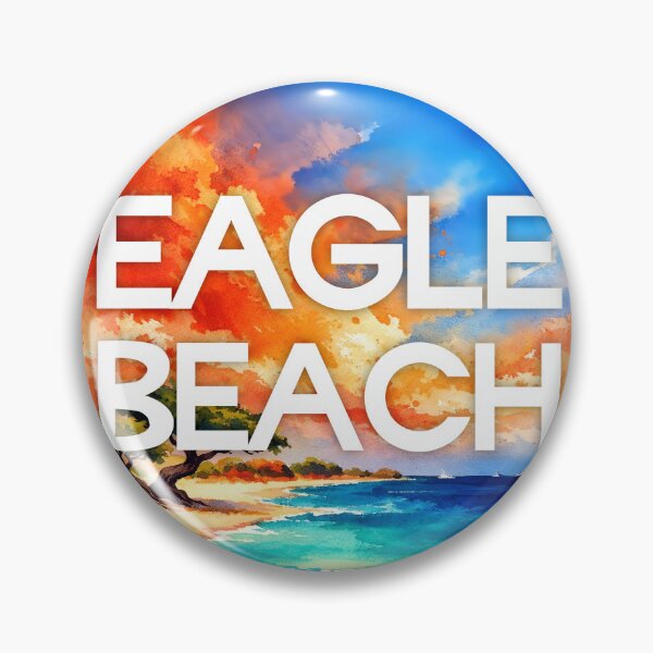 Item preview, Eagle Beach, Oranjestad, Aruba – Watercolor Beach Poster designed and sold by Sea Gem.