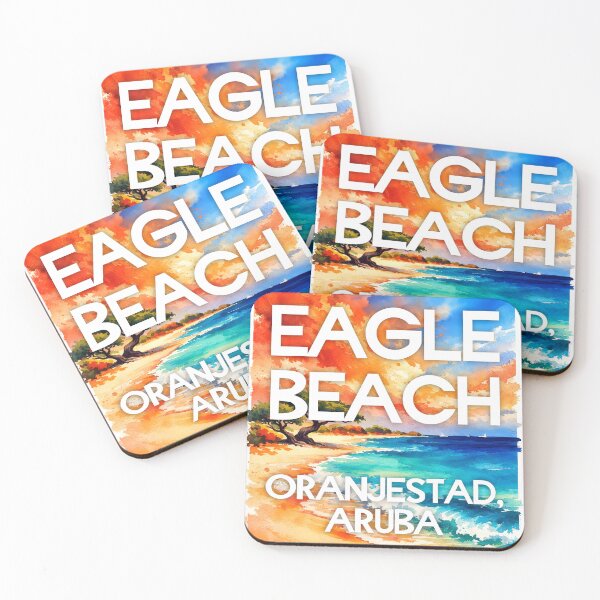 Item preview, Eagle Beach, Oranjestad, Aruba – Watercolor Beach Poster designed and sold by Sea Gem.