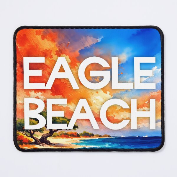 Item preview, Eagle Beach, Oranjestad, Aruba – Watercolor Beach Poster designed and sold by Sea Gem.