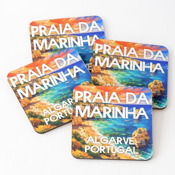 Item preview, Praia da Marinha, Algarve, Portugal – Watercolor Beach Poster designed and sold by Sea Gem.