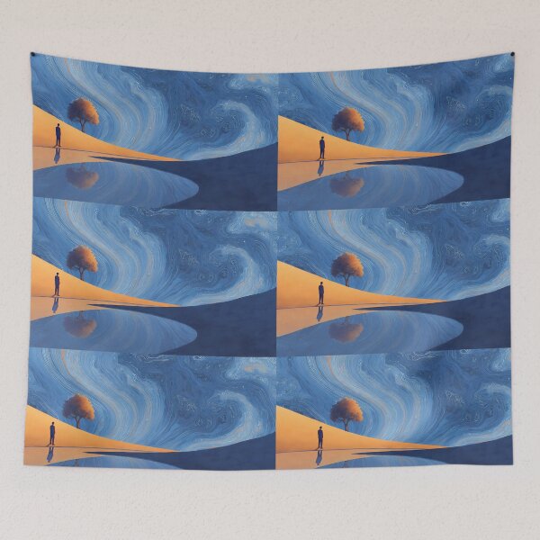 Item preview, Blue Whispers Nature A Journey Through Surreal Landscapes designed and sold by ART ATTACK ZONE.
