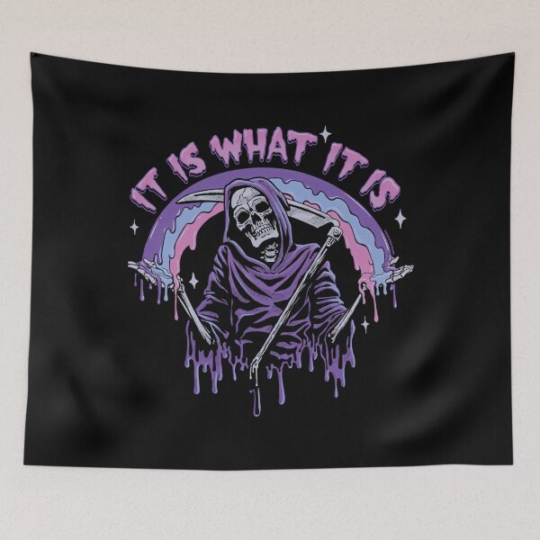 Item preview, Death  It Is What It Is  Pastel Goth Grim Reaper Drip designed and sold by JeromeOlivier.
