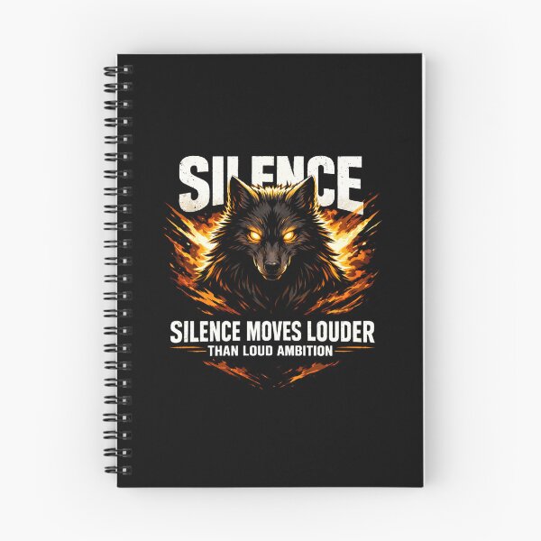 Item preview, Lone Wolf Silence Moves Louder – Stoic Ambition & Motivational Grunge Streetwear designed and sold by SoulFlex.