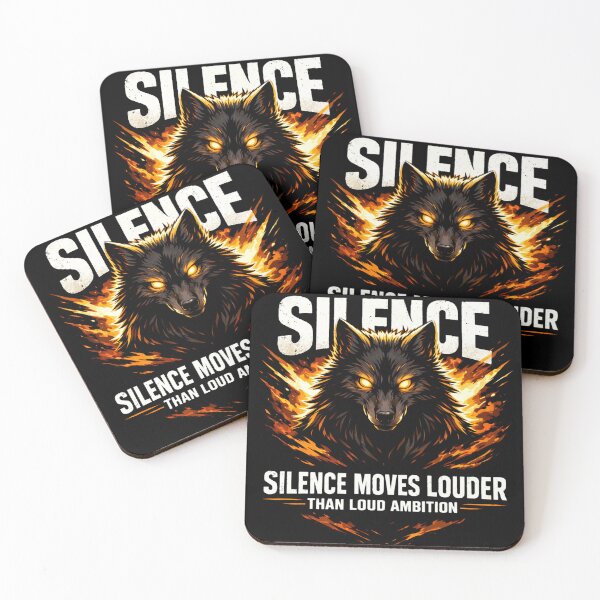 Item preview, Lone Wolf Silence Moves Louder – Stoic Ambition & Motivational Grunge Streetwear designed and sold by SoulFlex.