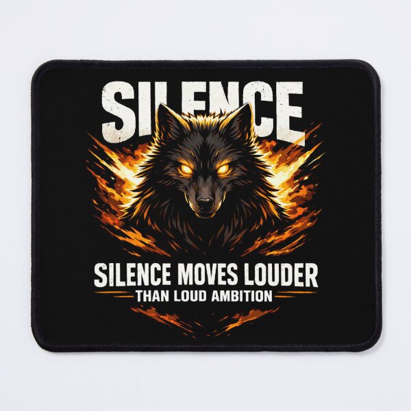 Item preview, Lone Wolf Silence Moves Louder – Stoic Ambition & Motivational Grunge Streetwear designed and sold by SoulFlex.
