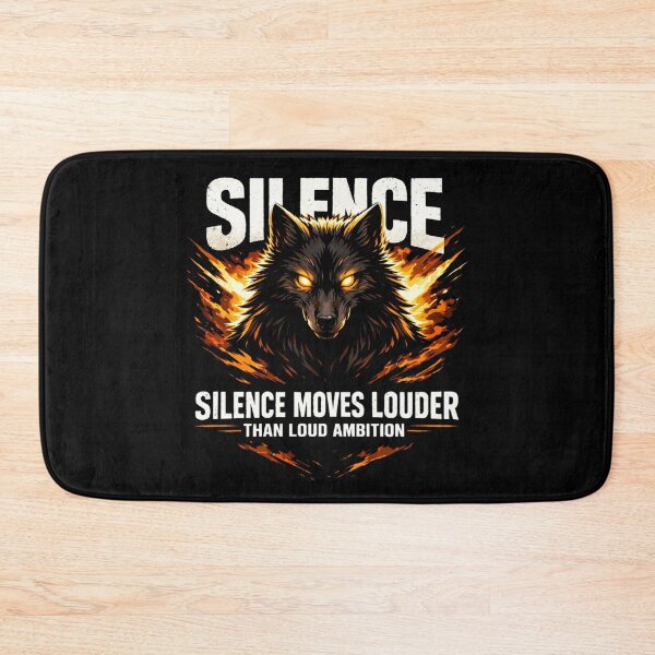 Item preview, Lone Wolf Silence Moves Louder – Stoic Ambition & Motivational Grunge Streetwear designed and sold by SoulFlex.