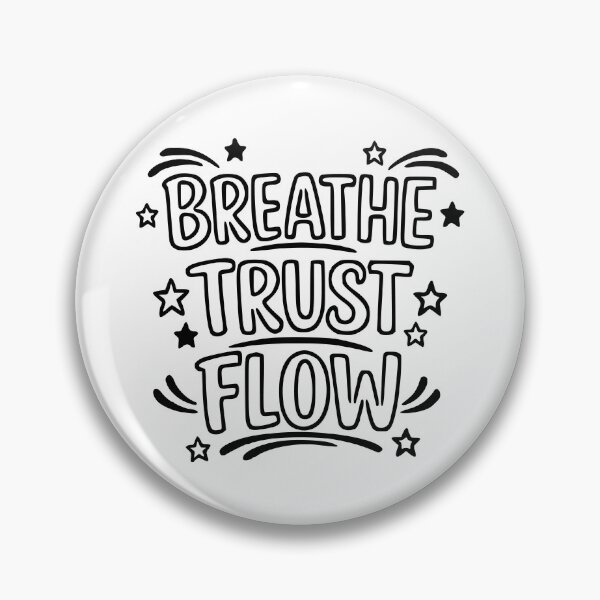Item preview, Breathe Trust Flow Hand-Drawn Quote designed and sold by zamew.