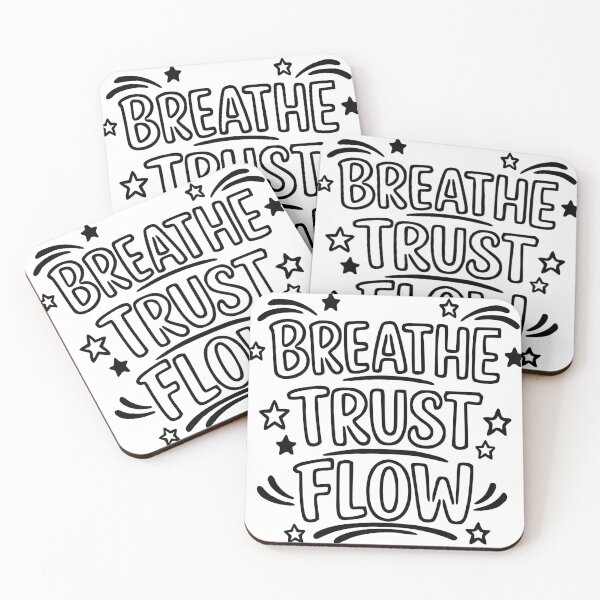 Item preview, Breathe Trust Flow Hand-Drawn Quote designed and sold by zamew.