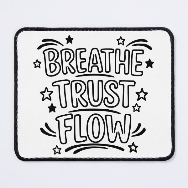 Item preview, Breathe Trust Flow Hand-Drawn Quote designed and sold by zamew.