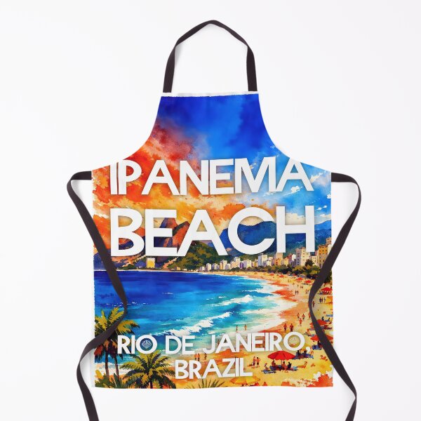 Item preview, Ipanema Beach, Rio de Janeiro, Brazil – Watercolor Beach Poster designed and sold by Sea Gem.
