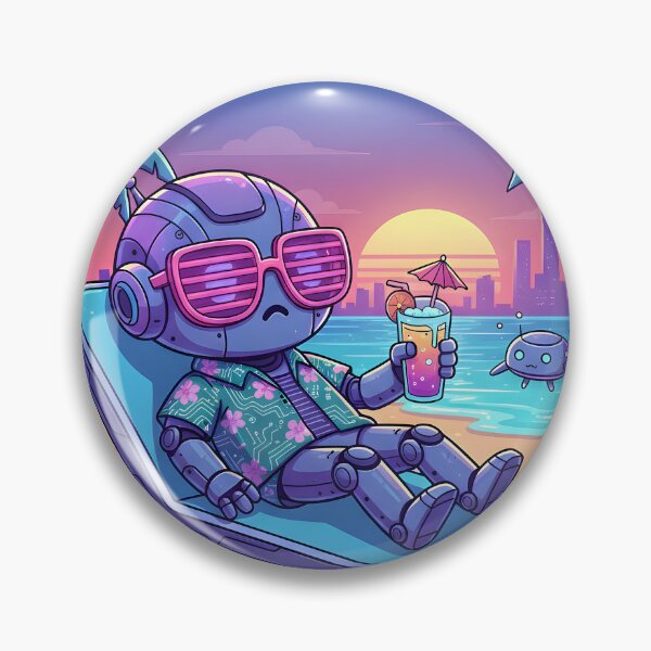 Item preview, AI on Vacation: Error - Relaxation Mode Stuck designed and sold by NeuralArt Studio.