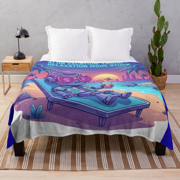 Item preview, AI on Vacation: Error - Relaxation Mode Stuck designed and sold by NeuralArt Studio.