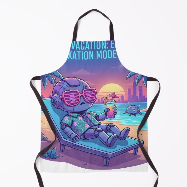 Item preview, AI on Vacation: Error - Relaxation Mode Stuck designed and sold by NeuralArt Studio.