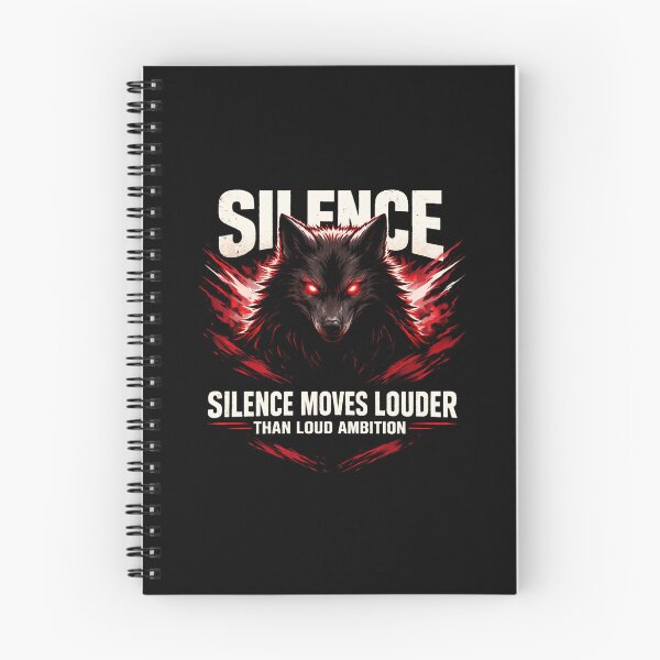 Item preview, Silence Moves Louder Than Ambition Sigma Mindset Lone Wolf Graphic Silence Over Noise Inspirational designed and sold by SoulFlex.