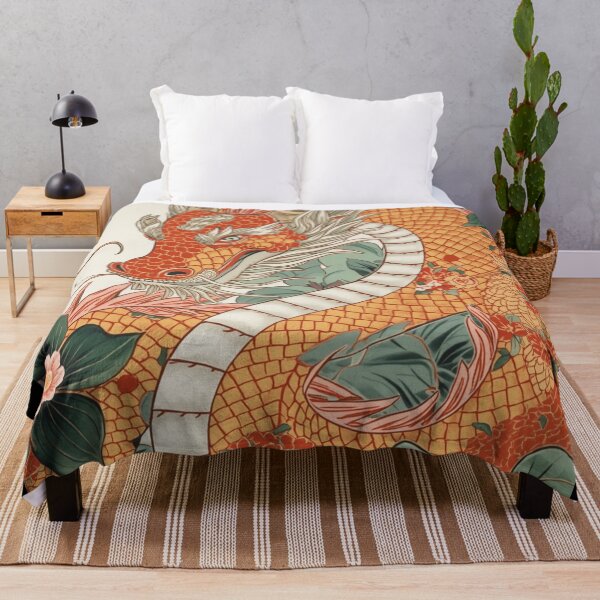 Item preview, Majestic Oriental Dragon Illustration with Floral Accents designed and sold by optimusprime39.