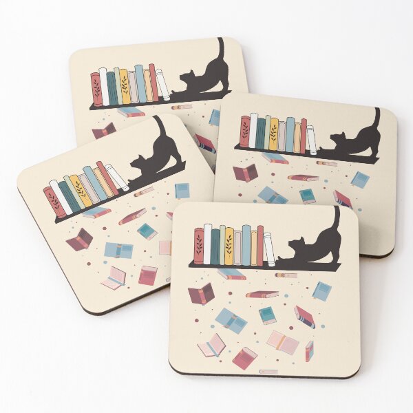 Item preview, Cat on bookshelf designed and sold by Writerly Musings.
